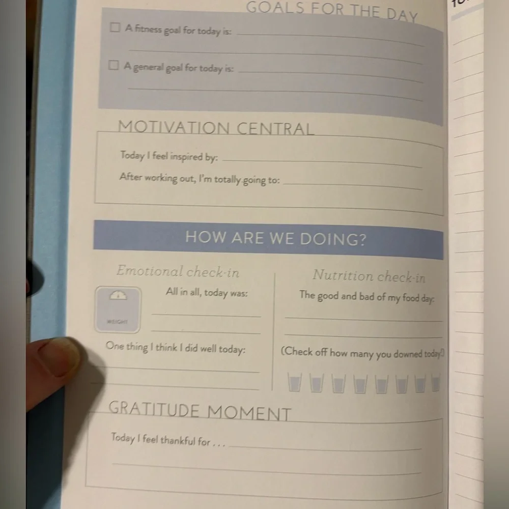 NEW motivational Fitness journal